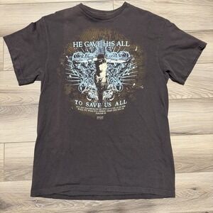 Vintage Kerusso Christian Jesus Shirt Medium 18x26 Bible Verse